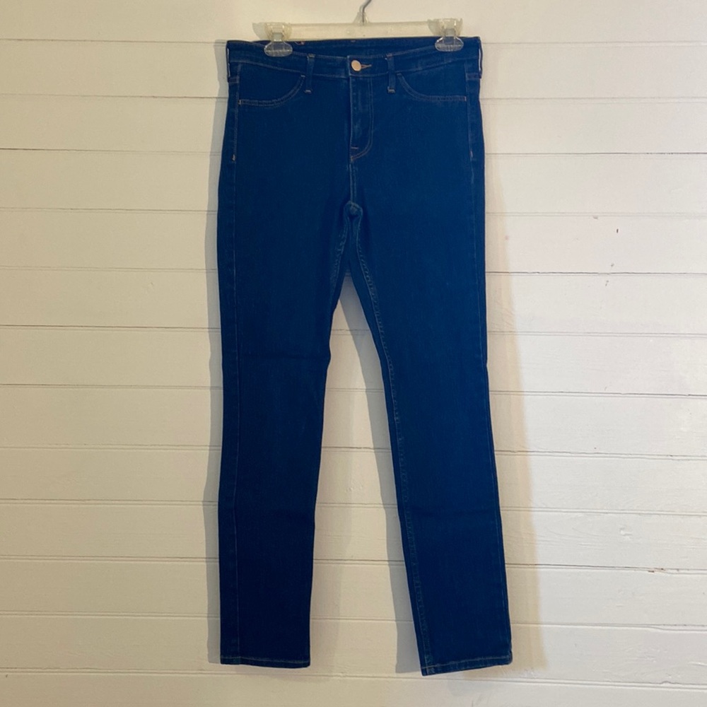 H&M dark blue denim skinny jeans